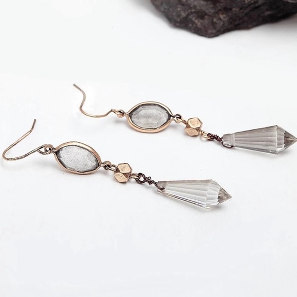 Waterdrop Crystal Dangle Earrings - Picture 5 of 5